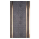 Dark charcoal textured wall panel with gold trim