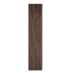 Dark walnut wood slat panel.