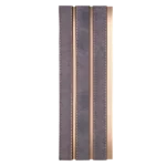 Grey textured panel with stitched leather detail