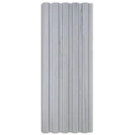 Light grey fluted wall panel with wood grain