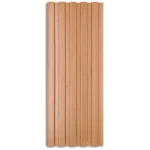 Light oak fluted wall panel with wood grain