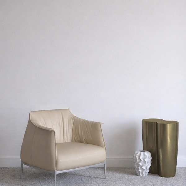 Plain white wall without paneling